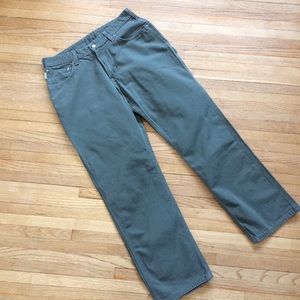 Carhartt Olive Work Pants, Size 12